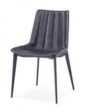 Load image into Gallery viewer, Contemporary Upholstered Faux Leather Dining Side Chairs (Set of 2) - Brown