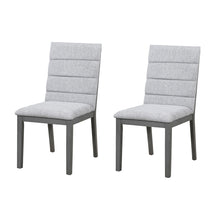 Load image into Gallery viewer, Tufted Upholstery Modern Dining Chairs (Set of 2) Sleek Comfort With Rubber Wood Frame - Gray / Oak