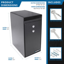 Load image into Gallery viewer, 0 27 Cu Ft Dual Key Depository Safe - Black