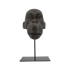 Load image into Gallery viewer, Gorilla Face Tabletop Sculpture - Brown
