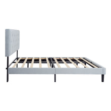 Load image into Gallery viewer, Modern Upholstered Platform Bed Frame With Button Tufted Fabric Headboard
