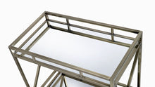 Load image into Gallery viewer, 34" X 20" X 35" Antique Metal Serving Cart - Clear / Gray
