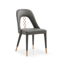 Load image into Gallery viewer, Upholstered In Faux Leather Dining Side Chairs (Set of 2) - Gray