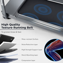 Load image into Gallery viewer, Folding Electric 3.5Hp Treadmill Medium Running Machine Motorised Gym 330Lb, Portable Compact Treadmill Foldable For Home Gym Fitness Workout Jogging Walking, Electric Motorized Power 14Km / H - Gray