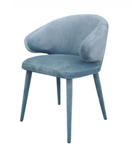 Load image into Gallery viewer, Fabric Wrapped Dining Chair - Blue / Gray