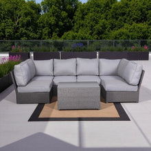 Load image into Gallery viewer, Comfortable Modern Patio Rattan Sectional Set With Cushions