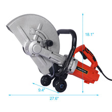 Load image into Gallery viewer, Heavy Duty Electric 14" Cut Off Saw With Water Line Attachment - Black / Silver