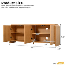 Load image into Gallery viewer, Curved Edge TV Stand With Large Cabinets
