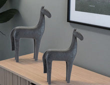 Load image into Gallery viewer, Poly Horse Tabletop Sculpture (Set of 2) (633977) - Black