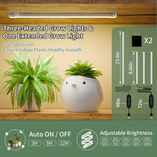 Load image into Gallery viewer, Large Plant Stand Indoor With Grow Light, Tall Plant Shelf, 8 Tiered Heavy Duty Metal Plant Stand, Square Flower Stand Display Rack For Living Room - Walnut / Black
