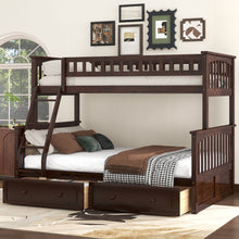 Load image into Gallery viewer, Bunk Bed With Drawers, Convertible Storage Bed