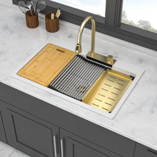 Load image into Gallery viewer, Waterfall Kitchen Sink With Pull Out Faucet & Cup Washer