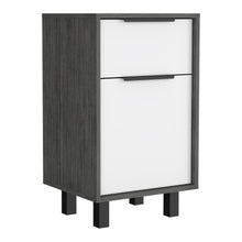 Load image into Gallery viewer, One Drawer Faux Wood Nightstand With Storage - Gray