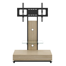 Load image into Gallery viewer, Mobile TV Cart With Push Pull Drawer, Lockable Wheels