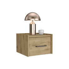 Load image into Gallery viewer, 10" One Drawer Faux Wood Nightstand - Light Brown