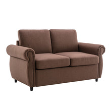 Load image into Gallery viewer, Pull Out Sofa Bed Loveseat Sleeper With Twin Size Memory Mattress With Two USB Ports For Living Room Spaces