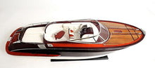 Load image into Gallery viewer, Hand Painted Riva Rivarama Luxury Yacht Exclusive Edition Model Boat - Black / White