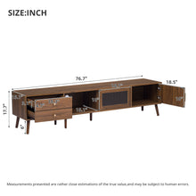 Load image into Gallery viewer, 76" TV Stand, Entertainment Center With Storage Cabinets, TV Media Console Table For Living Room - Natural
