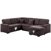 Load image into Gallery viewer, Convertible Sectional Upholstered Sleeper Sofa With Storage Chaise