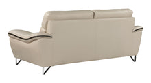 Load image into Gallery viewer, Silver Legs Leather Sofa - Beige