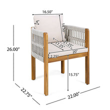 Load image into Gallery viewer, Outdoor Dining Chairs With Mix Rope Handles (Set of 2)