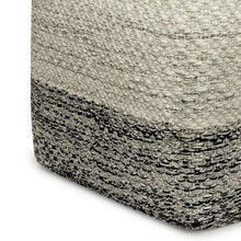 Load image into Gallery viewer, Macie - Square Woven Outdoor / Indoor Pouf - Gray / White