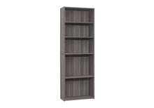 Load image into Gallery viewer, Adjustable Five Tier Bookcase - Gray