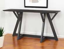 Load image into Gallery viewer, 54" Solid Wood Trestle Console Table - Brown