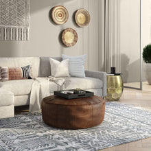 Load image into Gallery viewer, Connor - Handcrafted Round Pouf