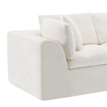 Load image into Gallery viewer, Chenille Modular Sofa Chaise With Ottoman Toss Pillows (725203) - Beige