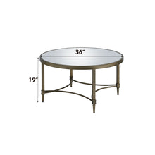 Load image into Gallery viewer, Aditya - Mirrored Antique Brass Coffee Table - Antique Brass