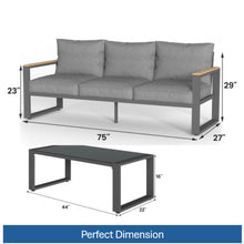 Load image into Gallery viewer, Modern Outdoor Sofa Set With Coffee Table