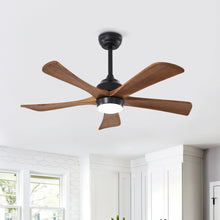 Load image into Gallery viewer, 5 Blades Ceiling Fan With Lights Remote Control - Matte Black