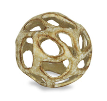 Load image into Gallery viewer, Hand Painted Decorative Orb Tabletop Sculpture (483246) - Gold