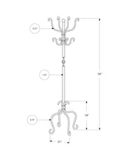 Load image into Gallery viewer, Coat Rack, Hall Tree, Free Standing, 8 Hooks, Entryway, Transitional - Black