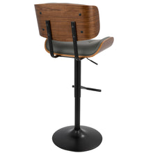 Load image into Gallery viewer, Lombardi - Mid Century Modern Adjustable Barstool With Swivel With Straight T Footrest (Set of 3)