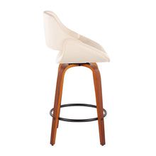 Load image into Gallery viewer, Fabrico - Mid Century Modern Fixed Height Counter Stool And Round Footrest (Set of 2)