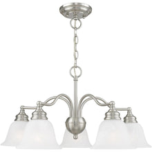 Load image into Gallery viewer, 13'' Five Light Dimmable Chandelier With Shades - Nickel