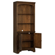 Load image into Gallery viewer, Stigham - Bookcase With 2 Door Cabinet, Adjustable Shelves, Cable Management - Oak