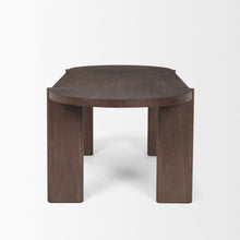 Load image into Gallery viewer, 91" Brown Solid Wood Oval Dining Table