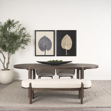 Load image into Gallery viewer, 91" Brown Solid Wood Oval Dining Table