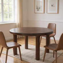 Load image into Gallery viewer, 48" Brown Solid Wood Round Top Dining Table