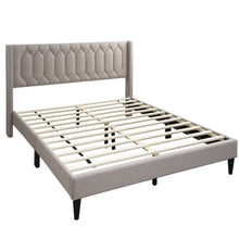 Load image into Gallery viewer, Platform Bed With Diamond Tufted Headboard
