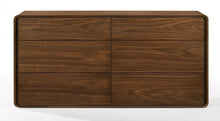 Load image into Gallery viewer, Solid Wood Six Drawer, Double Dresser - Walnut