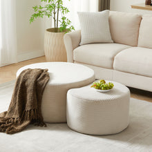 Load image into Gallery viewer, Modern Upholstered Round Coffee Table For Living Room (Set of 2)