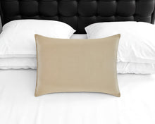 Load image into Gallery viewer, Cotton Wool Medium Hypoallergenic Standard Bed Pillow - Beige