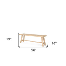 Load image into Gallery viewer, 56" Natural Distressed Solid Wood Live Edge Bench