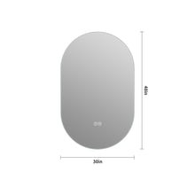 Load image into Gallery viewer, Smart Wall Mounted LED Touch Screen Mirror With Anti-Fog Function And Adjustable Lighting