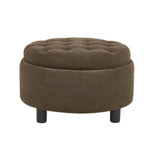 Load image into Gallery viewer, Storage Round Footstool Table Ottoman