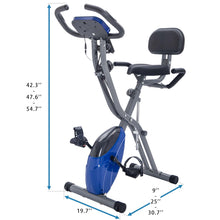 Load image into Gallery viewer, Exercise Bike Folding Stationary Bikes For Home With 16 Level Magnetic Resistance